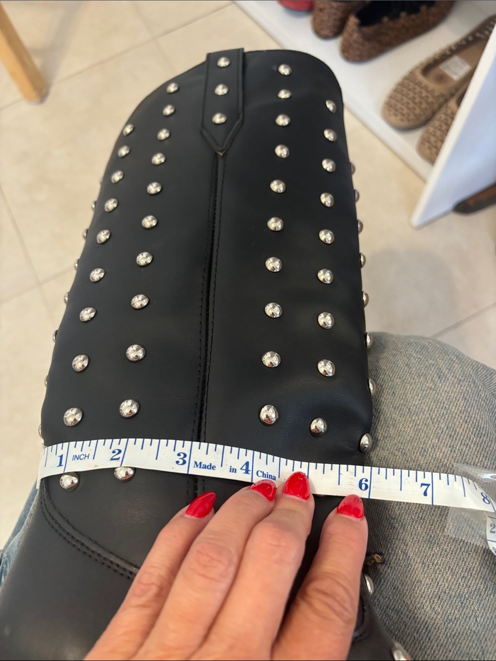 Dingo Black Studded tall Leather Boots - Picture 8 of 11